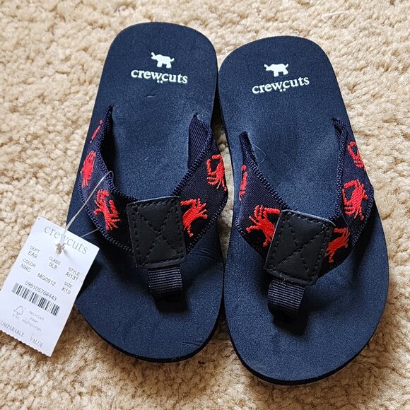 J. Crew Crewcuts Crab Flip Flop Sandals Size K10 NWT - Picture 1 of 6